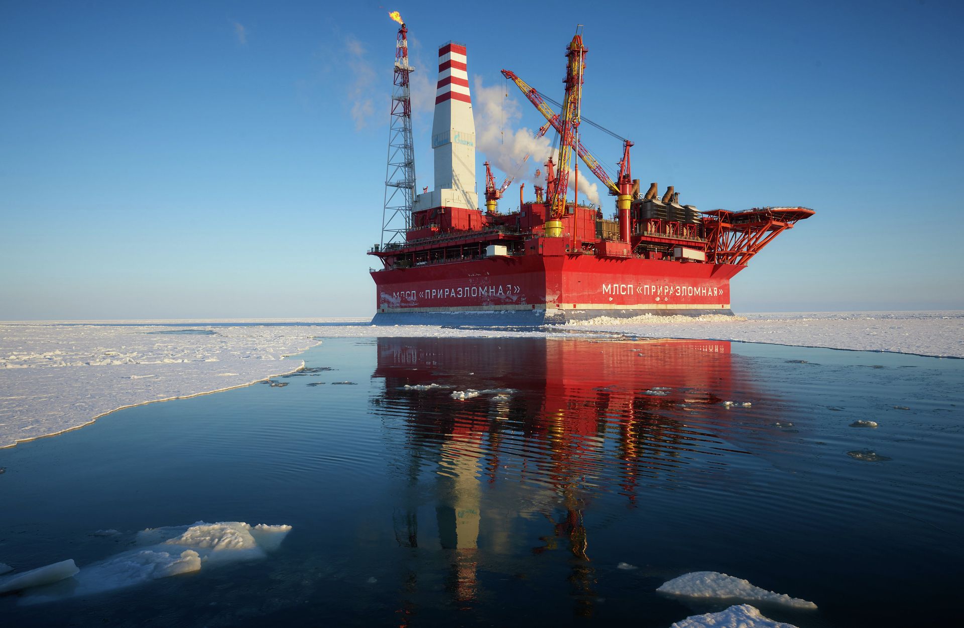 %Морская нефтедобывающая платформа Приразломная - ПРАЙМ, 1920, 21.12.2020