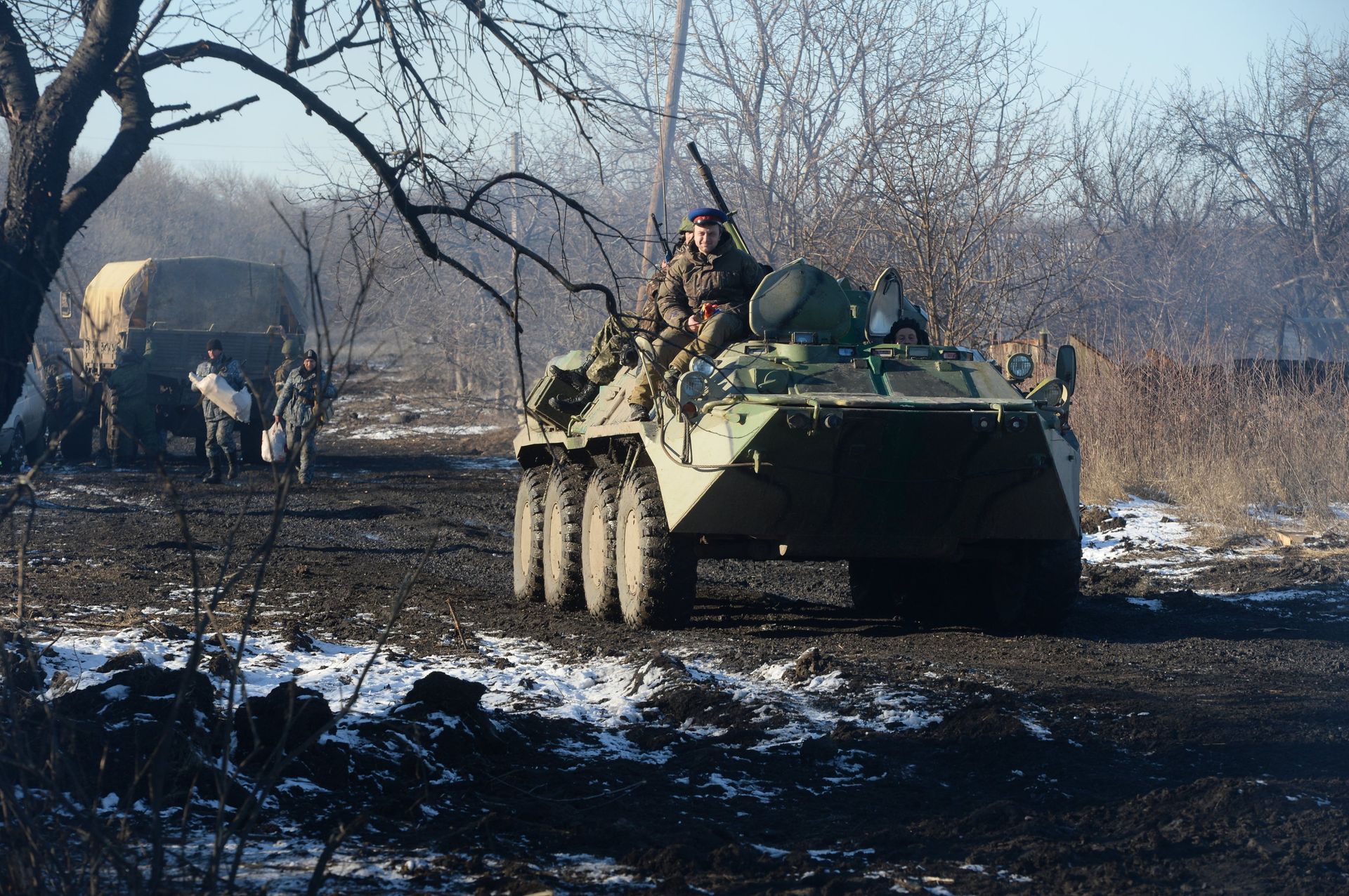 #Техника ополченцев Луганской народной республики (ЛНР) в Чернухино - ПРАЙМ, 1920, 21.04.2022