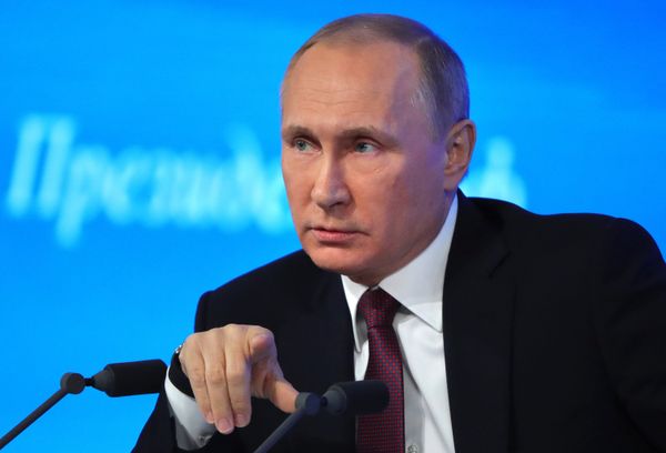 Президент РФ Владимир Путин на двенадцатой большой ежегодной пресс-конференции в Центре международной торговли на Красной Пресне. 23 декабря 2016