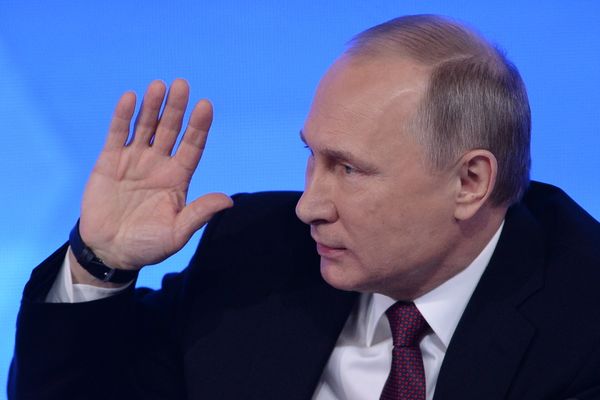 Президент РФ Владимир Путин на двенадцатой большой ежегодной пресс-конференции в Центре международной торговли на Красной Пресне. 23 декабря 2016