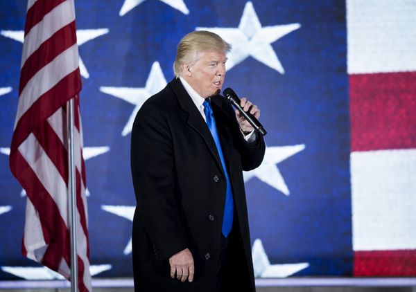 #Избранный президент США Дональд Трамп во время выступления в Вашингтоне. 19 января 2017