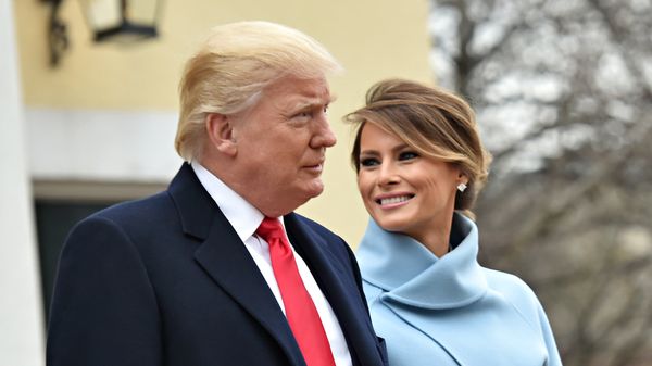 #Избранный президент США Дональд Трамп и его жена Мелания