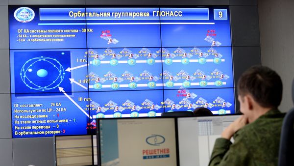 !Командный пункт управления ГЛОНАСС в испытательном космическом центре имени Г.С.Титова