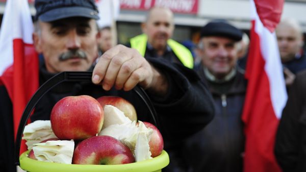 Марш сотен польских фермеров
