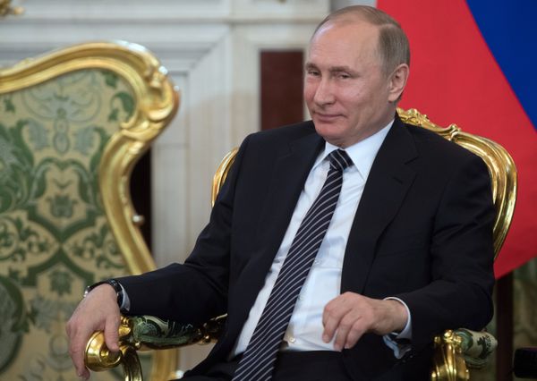 Президент РФ Владимир Путин во время встречи с президентом Турции Реджепом Тайипом Эрдоганом перед началом шестого заседания Совета сотрудничества высшего уровня между РФ и Турцией