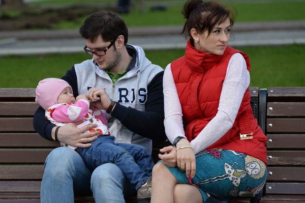 #Семья в парке Останкино в Москве