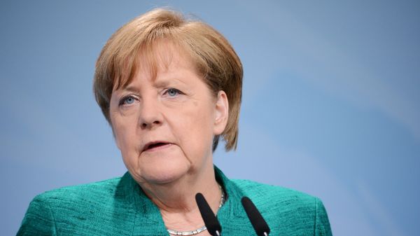 %Канцлер Германии Ангела Меркель на саммите Группы двадцати в Гамбурге. 8 июля 2017