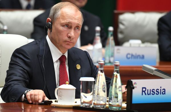 #Президент РФ Владимир Путин во время встречи лидеров БРИКС с главами приглашенных государств. 5 сентября 2017