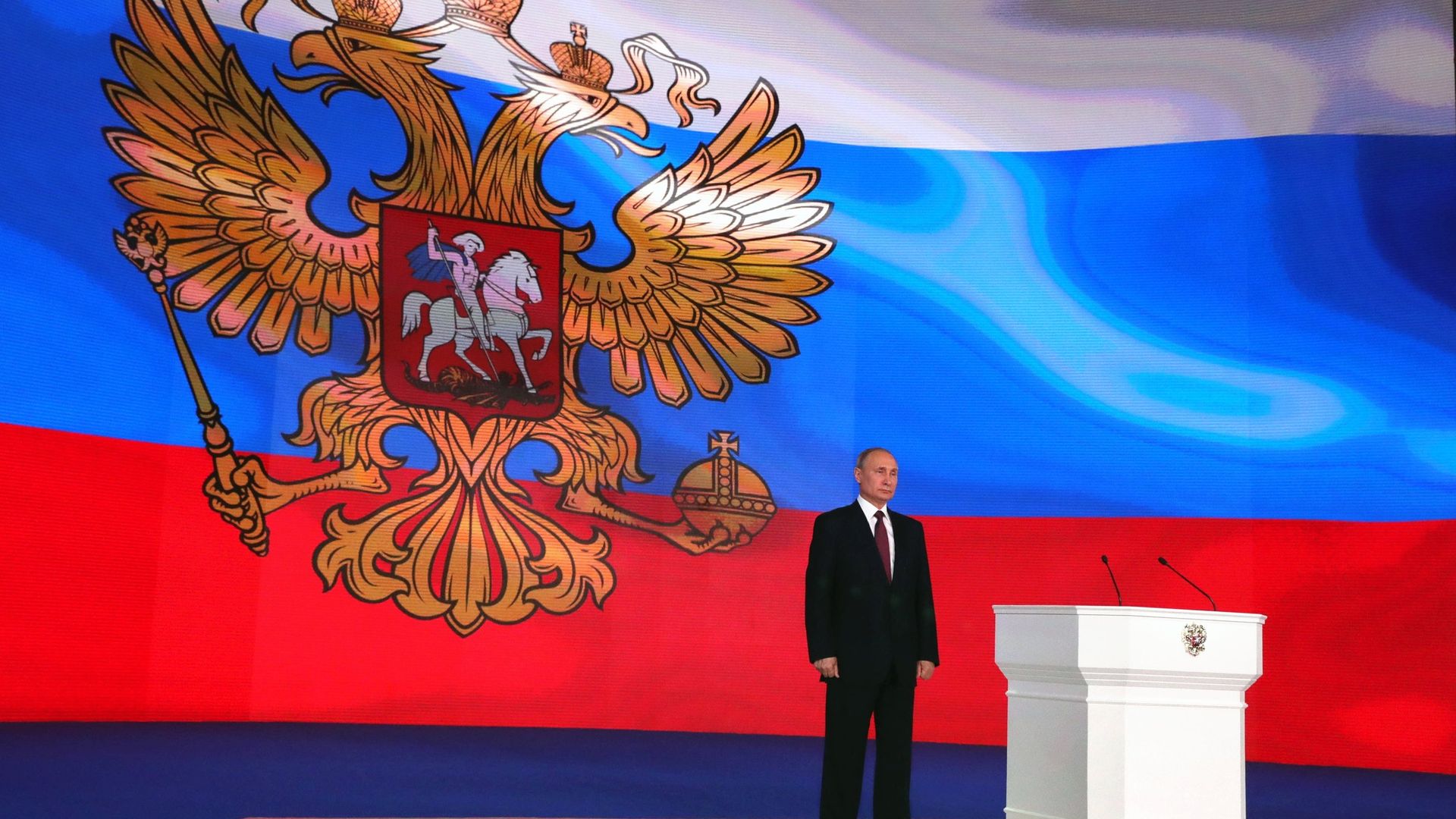 Президент РФ Владимир Путин после выступления с ежегодным посланием Федеральному Собранию - ПРАЙМ, 1920, 21.04.2021