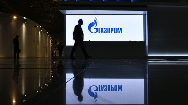 %Стенд компании Газпром на Российском инвестиционном форуме в Сочи