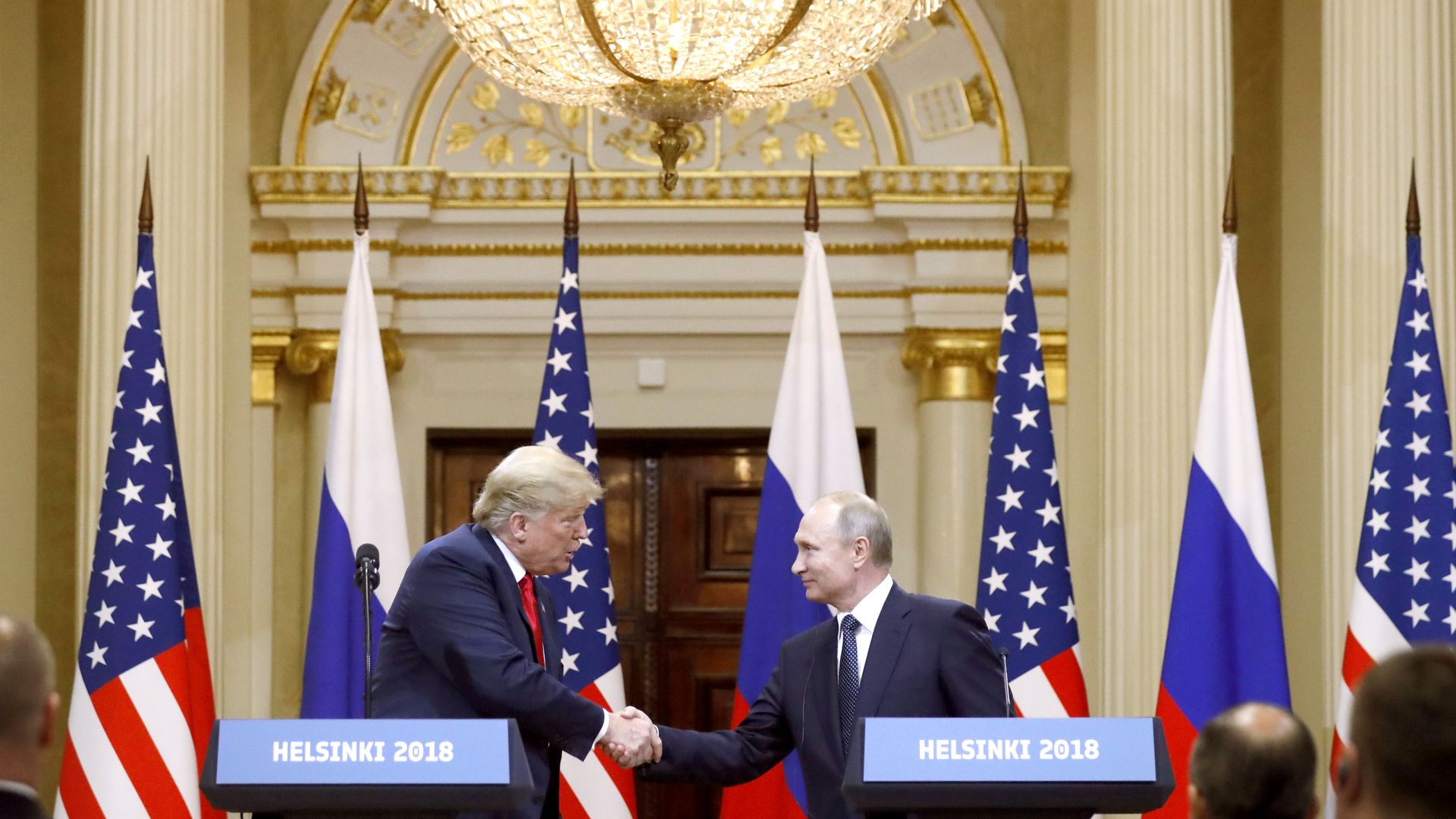 %Президент РФ Владимир Путин и президент США Дональд Трамп во время пресс-конференции в Хельсинки. 16 июля 2018 - ПРАЙМ, 1920, 16.03.2025