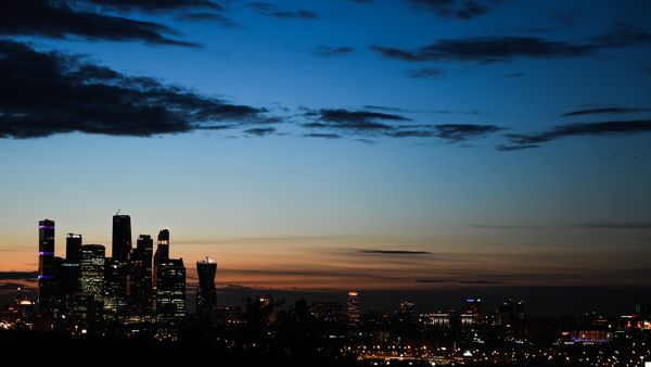 % Здания Московского международного делового центра Москва-Сити