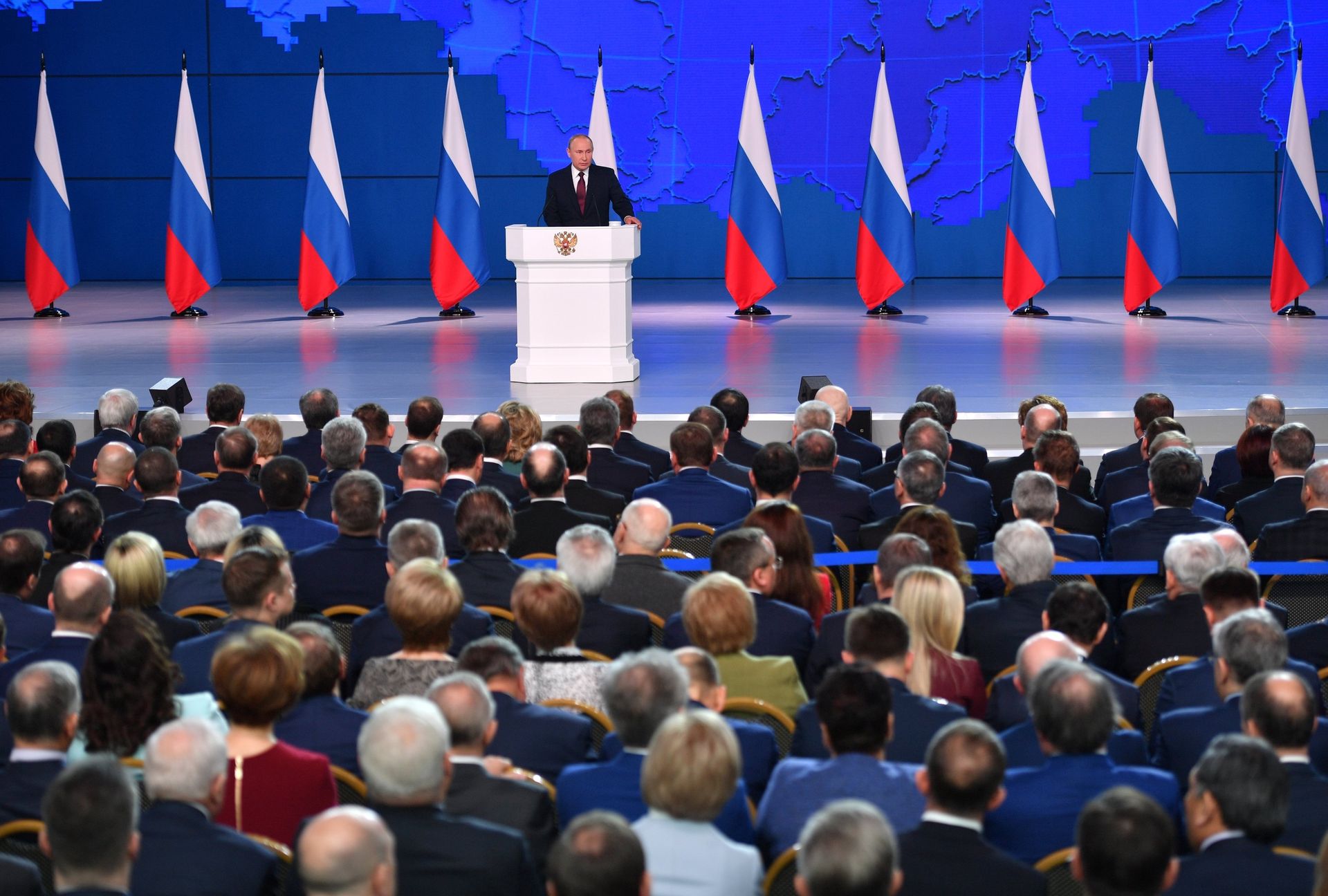 Ежегодное послание президента РФ В. Путина Федеральному Собранию - ПРАЙМ, 1920, 21.02.2022