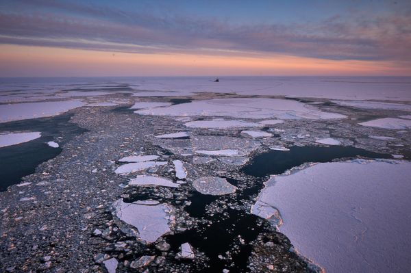 Закат на Баренцевом море