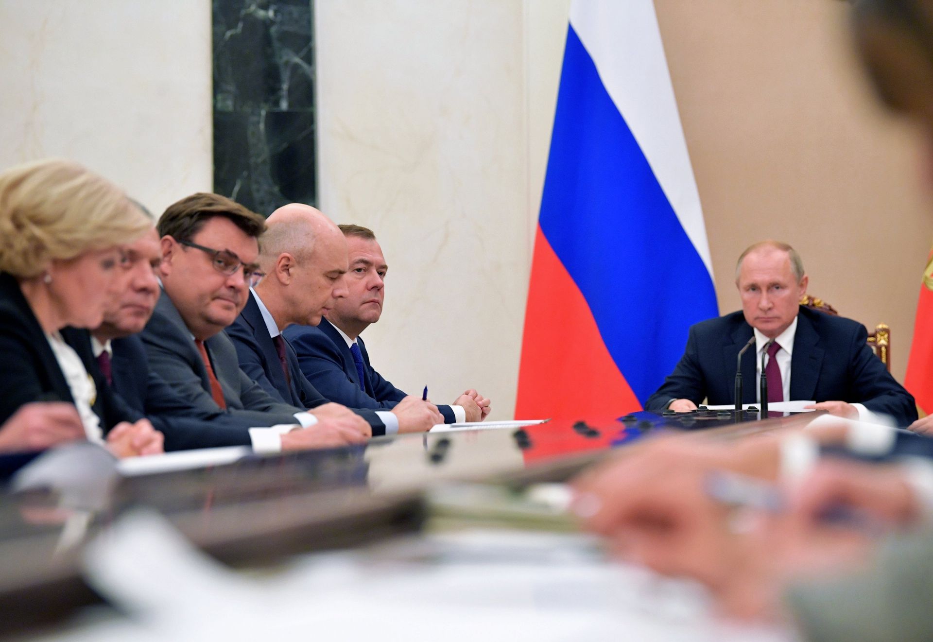 %Президент РФ В. Путин провел совещание с членами правительства РФ - ПРАЙМ, 1920, 24.01.2023