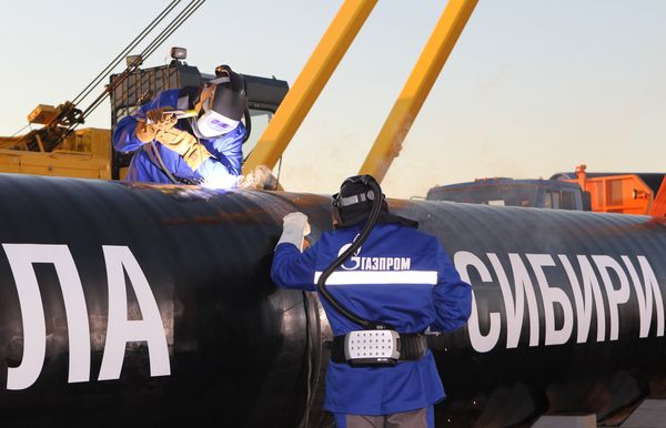 Сварка стыка газопровода Сила Сибири