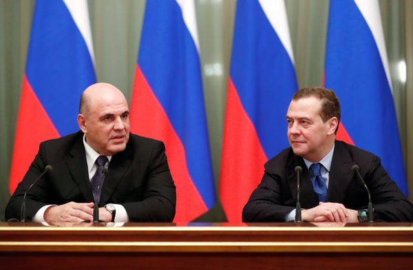 Михаил Мишустин и Дмитрий Медведев