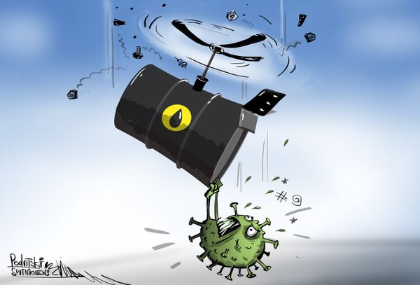 %Обвал нефти происходит из-за дисбаланса спроса и предложения, который является худшим со времен Второй мировой войны