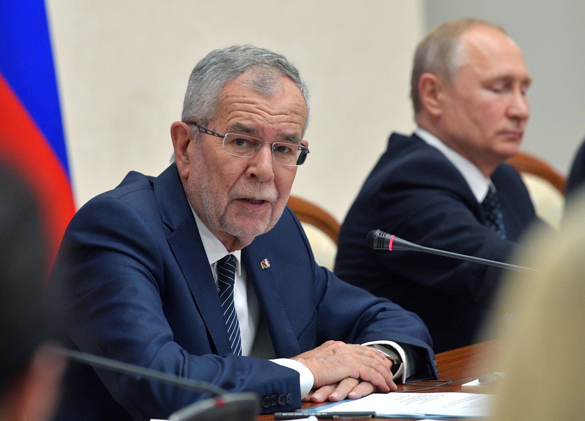 Встреча президента РФ В. Путина с президентом Австрии А. ван дер Белленом - ПРАЙМ, 1920, 15.09.2020