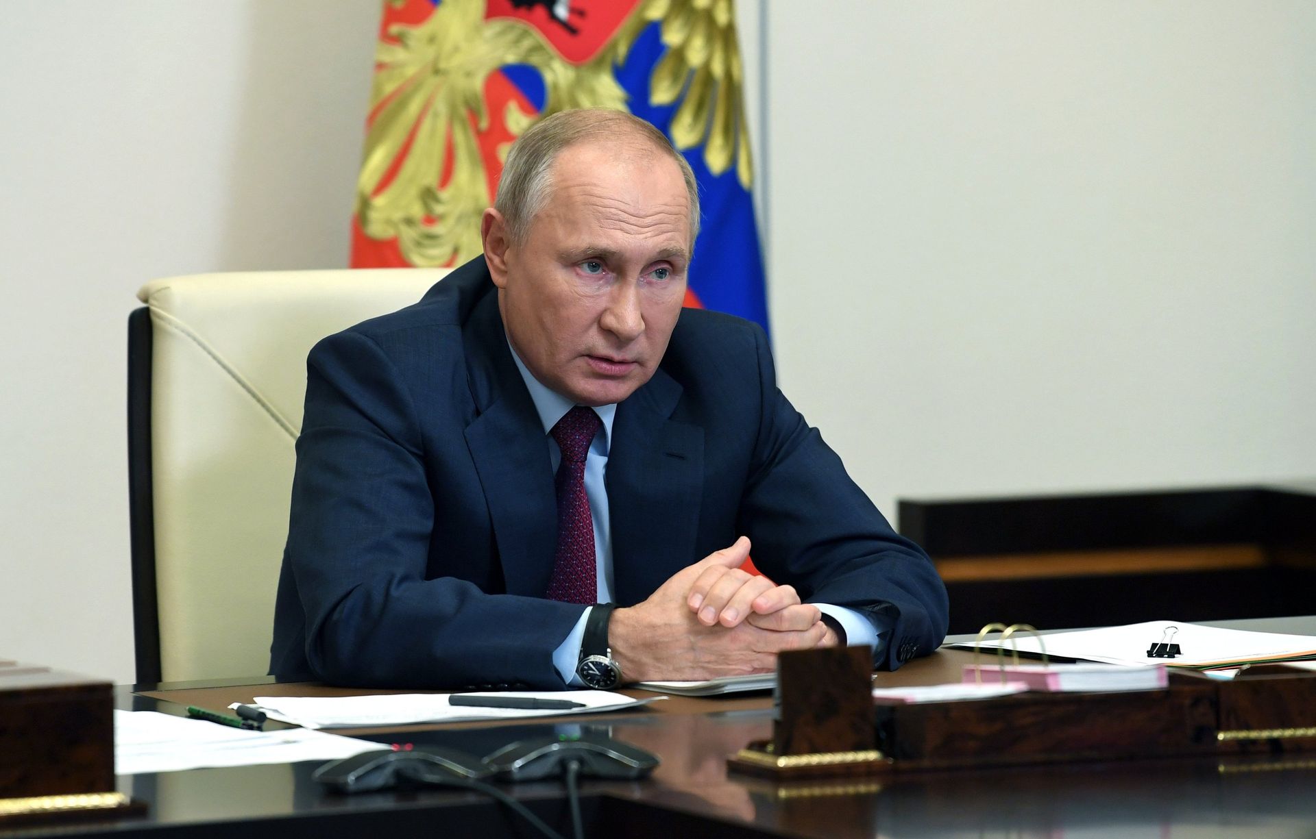  Президент РФ В. Путин провел совещание с членами правительства РФ - ПРАЙМ, 1920, 09.12.2020