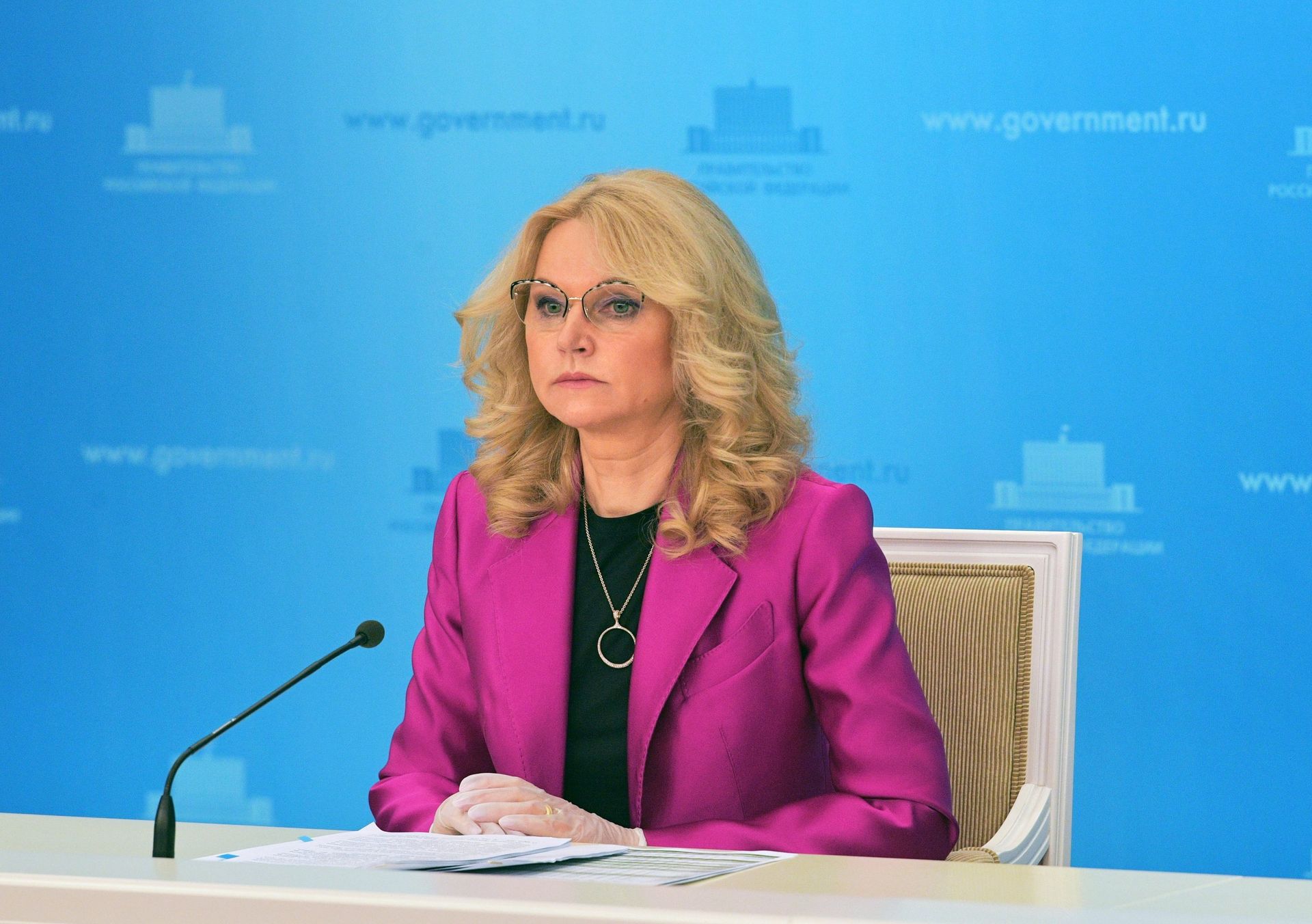 Брифинг вице-премьера РФ Т. Голиковой и главы Роспотребнадзора А. Поповой - ПРАЙМ, 1920, 14.12.2021