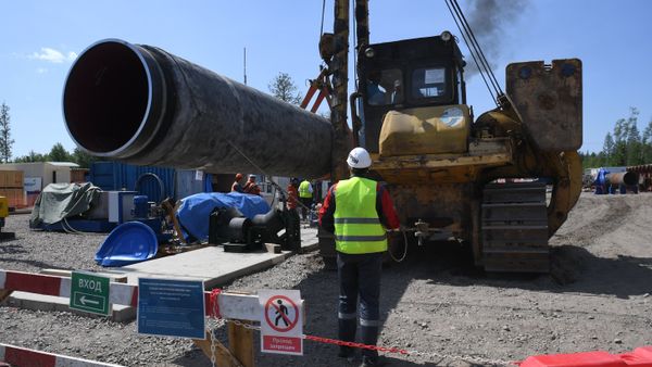 Строительство газопровода Северный поток-2 в Ленинградской области
