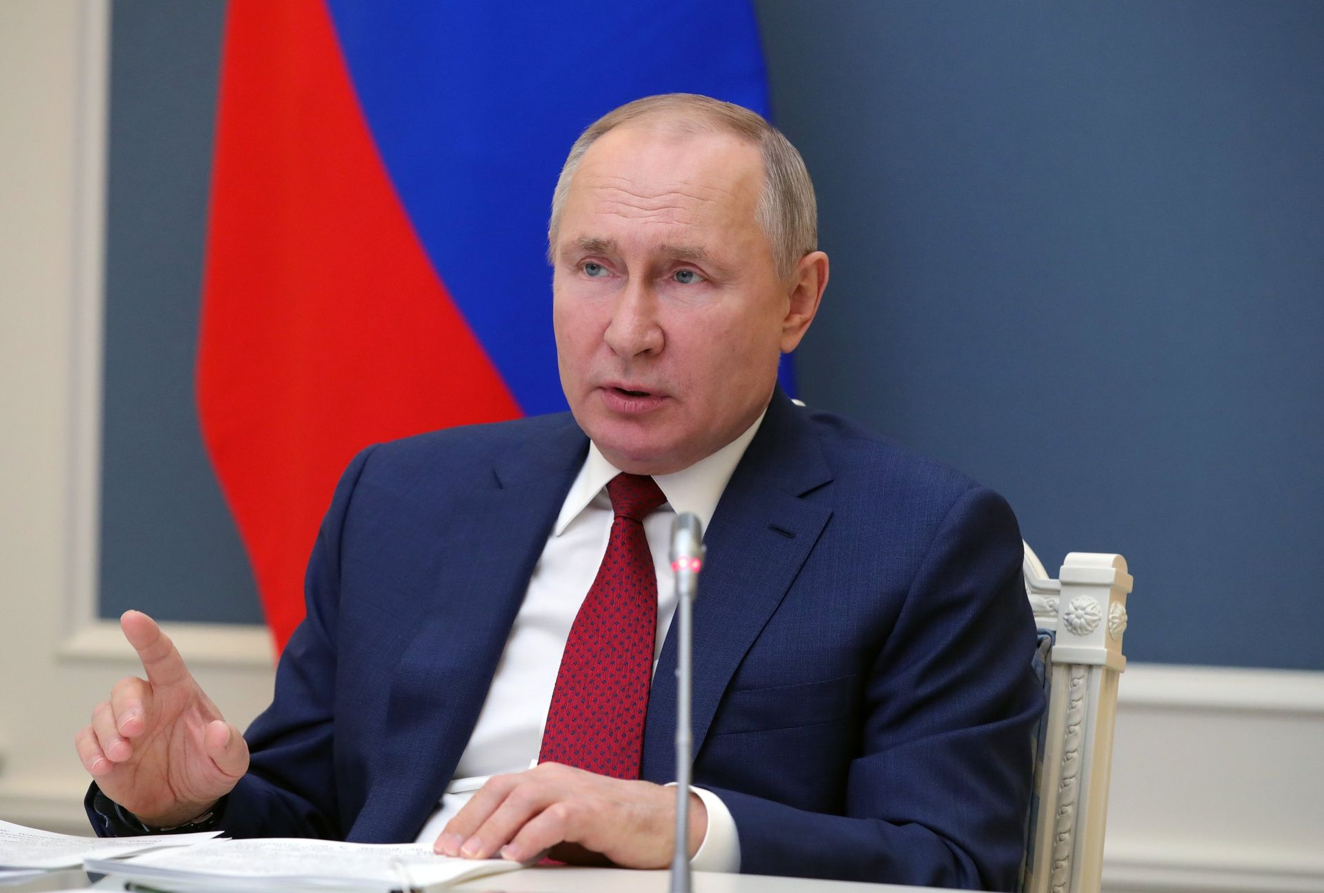 Президент РФ В. Путин выступил на сессии онлайн-форума Давосская повестка дня 2021 - ПРАЙМ, 1920, 15.02.2021