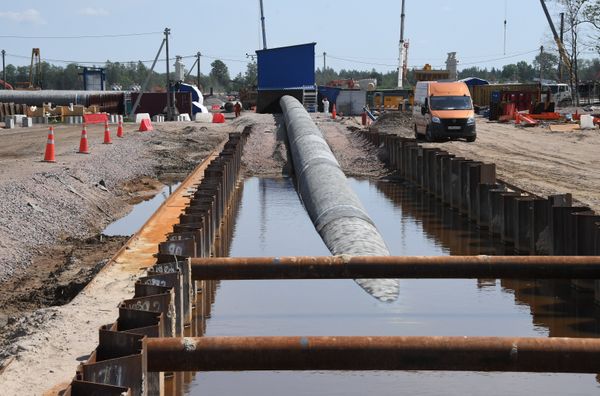 Строительство газопровода Северный поток-2 в Ленинградской области