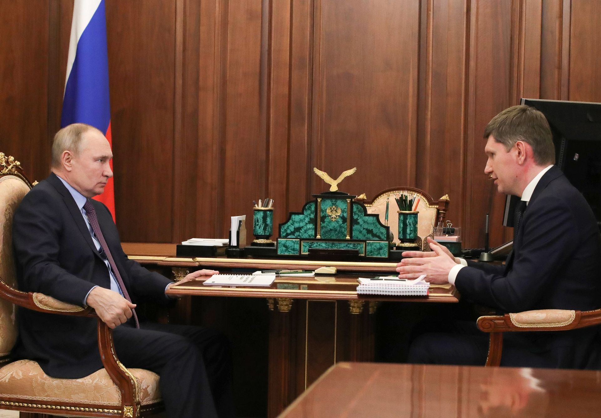 Президент РФ В. Путин встретился с главой Минэкономразвития М. Решетниковым - ПРАЙМ, 1920, 04.02.2021