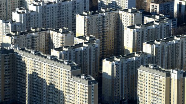 Вид на дома жилого комплекса Марфино в Москве