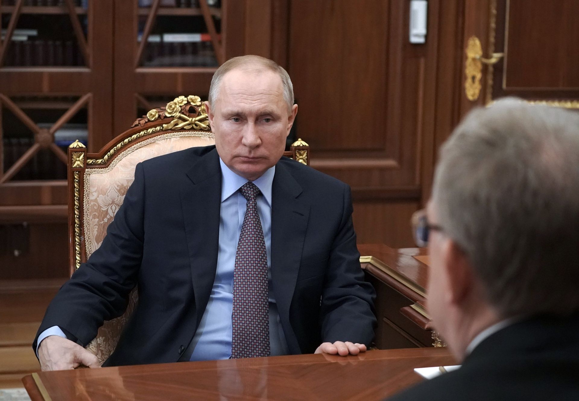 Президент РФ В. Путин провел встречу с председателем Счетной палаты РФ А. Кудриным - ПРАЙМ, 1920, 23.03.2021