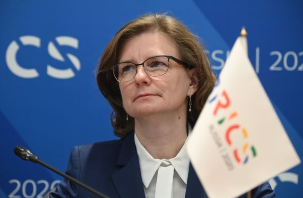 Начальник Управления президента РФ по развитию информационно-коммуникационных технологий и инфраструктуры связи Татьяна Матвеева на 6-й встрече министров связи стран БРИКС.