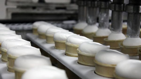 Производственная линия по изготовлению пломбира в вафельных стаканчиках