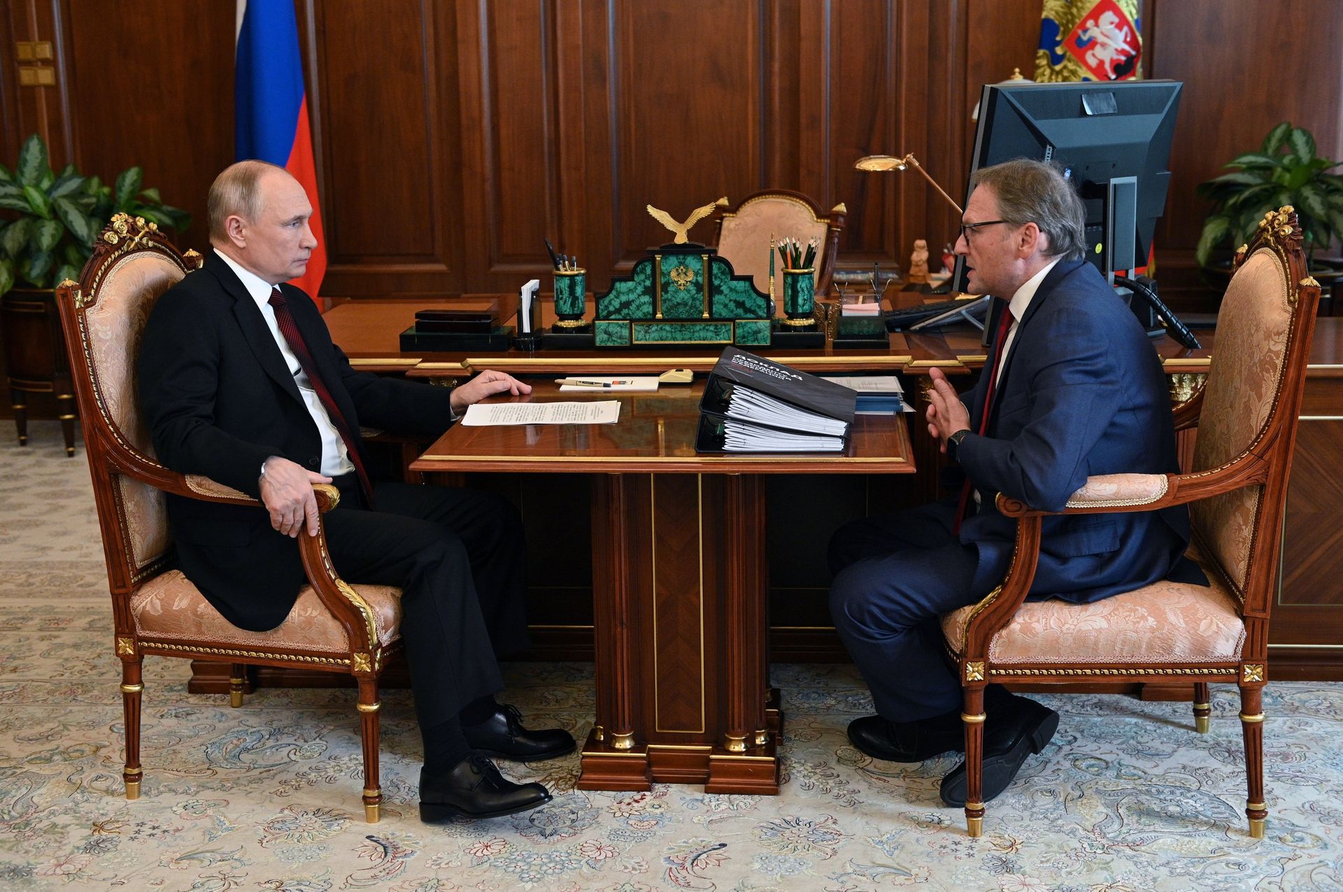 Президент РФ В. Путин встретился бизнес-омбудсменом Б. Титовым - ПРАЙМ, 1920, 12.07.2021