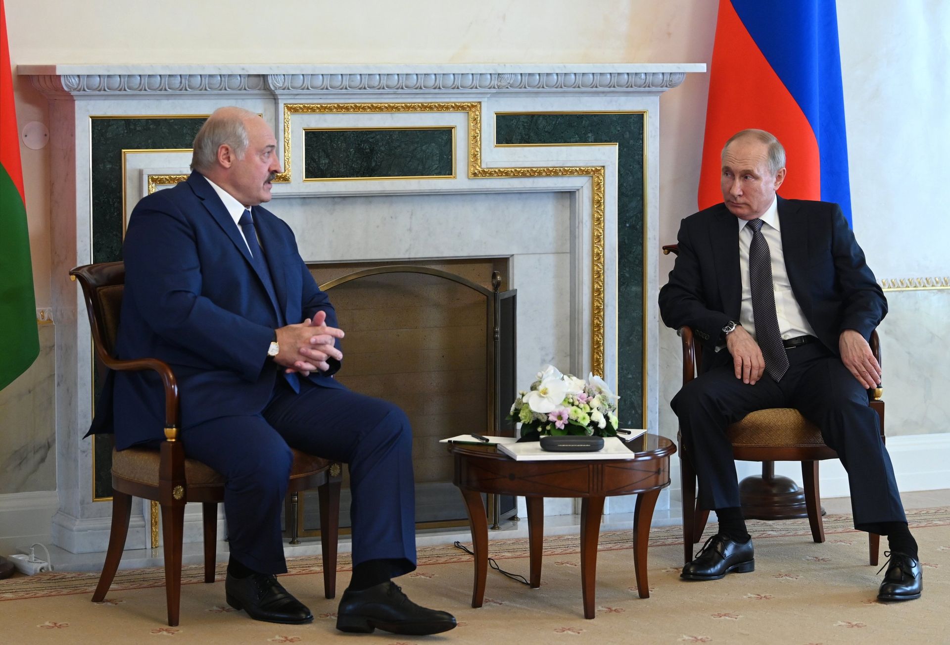 Рабочая встреча президента РФ В. Путина с президентом Белоруссии А. Лукашенко - ПРАЙМ, 1920, 13.07.2021