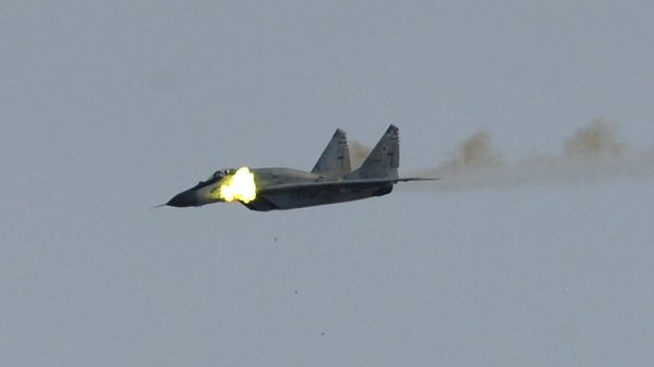 Истребитель МиГ-29 во время командно-штабных учений Кавказ-2020
