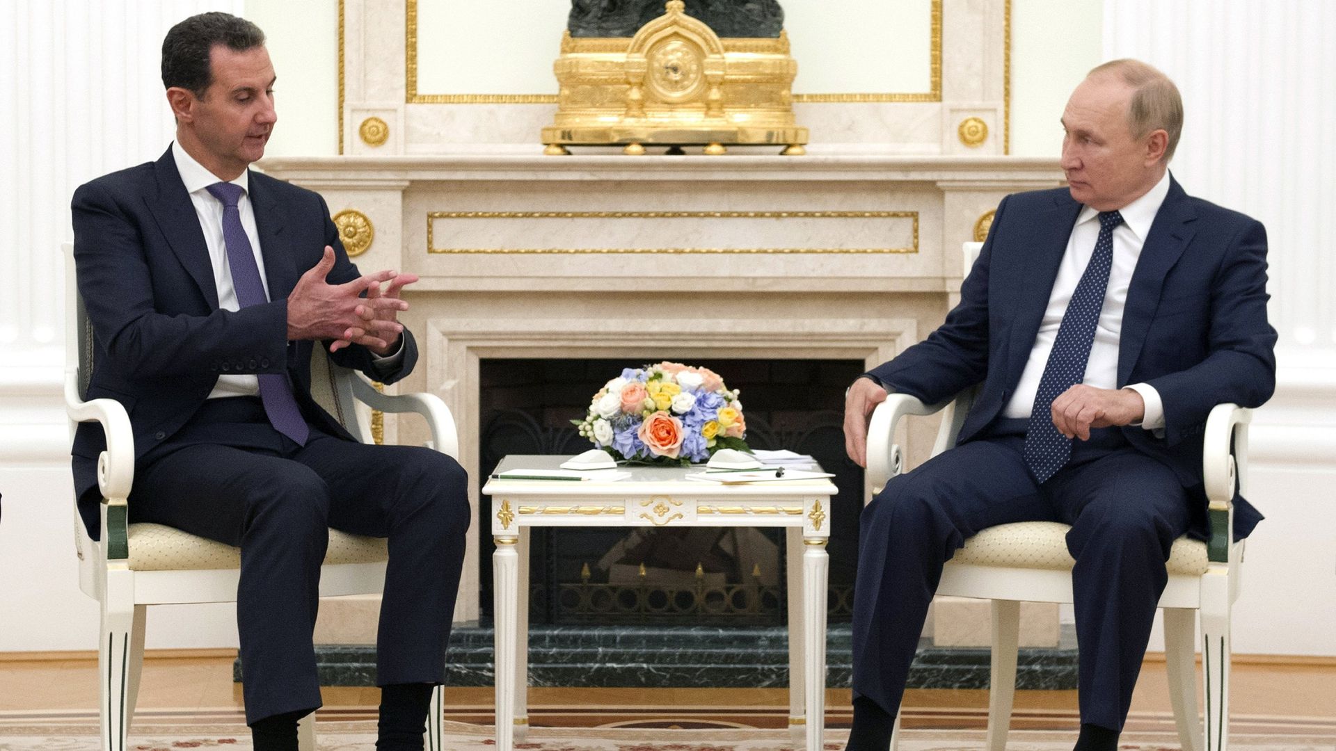 Встреча президента РФ В. Путина с президентом Сирии Б. Асадом Встреча президента РФ В. Путина с президентом Сирии Б. Асадом - ПРАЙМ, 1920, 14.09.2021