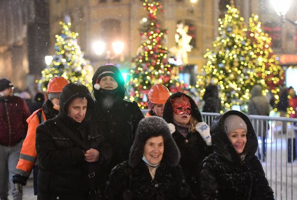 Празднование Нового года в Москве