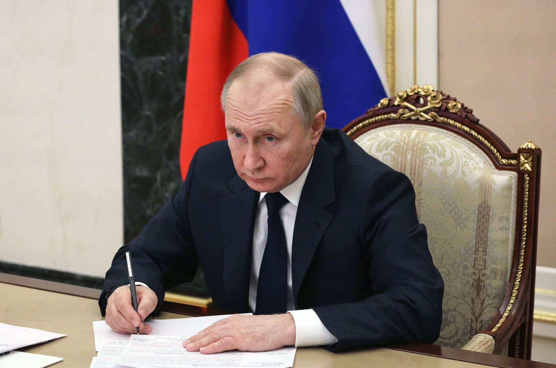 Президент РФ В. Путин провел совещание с членами правительства РФ - ПРАЙМ, 1920, 31.03.2022