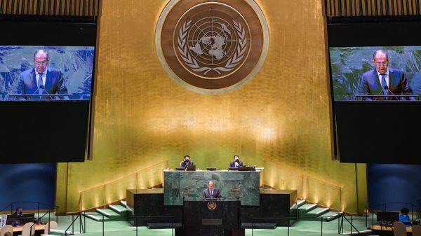 Выступление С. Лаврова на общеполитической дискуссии 76-й сессии ГА ООН