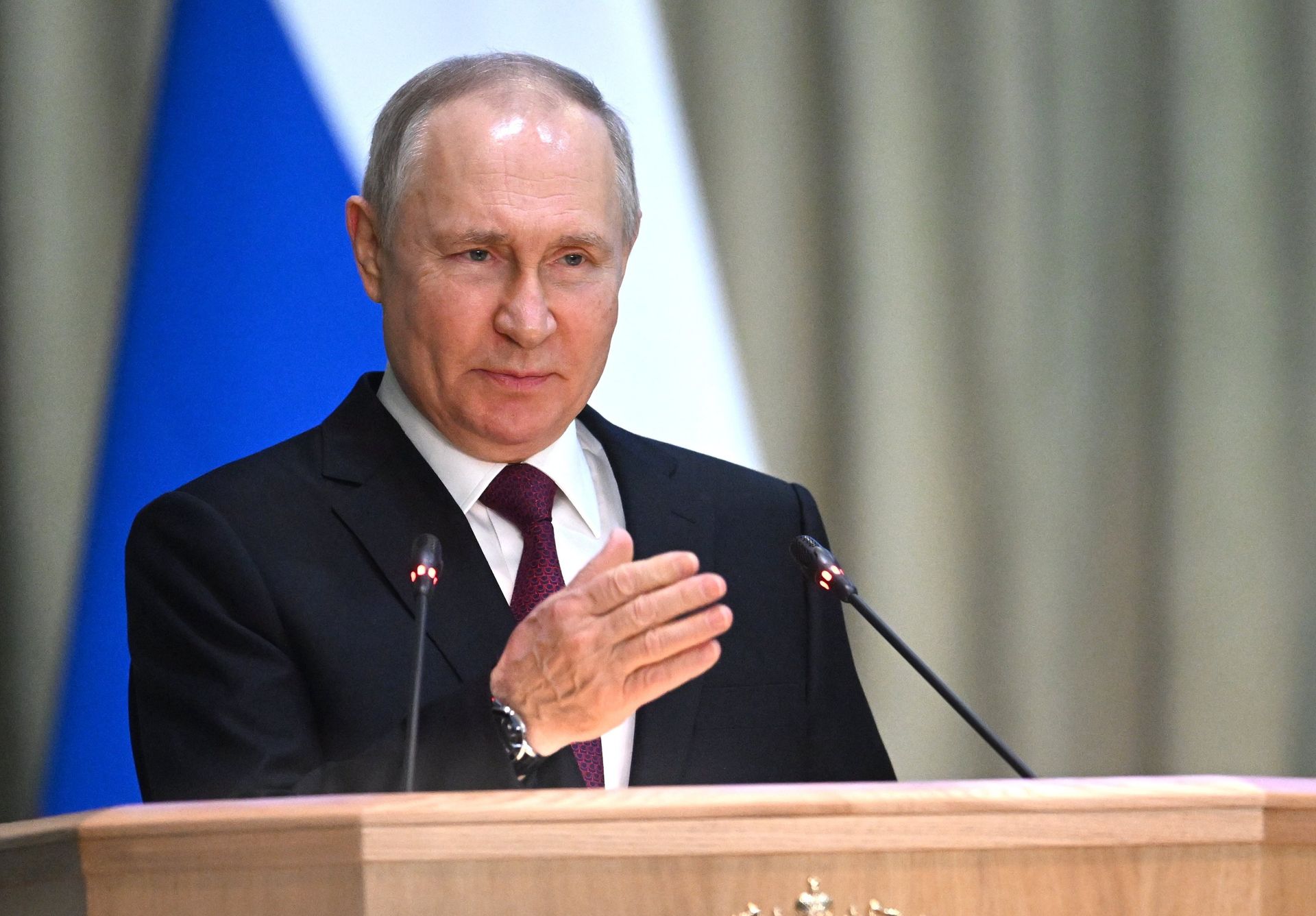 Президент РФ В. Путин принял участие в заседании коллегии Генпрокуратуры - ПРАЙМ, 1920, 11.04.2023