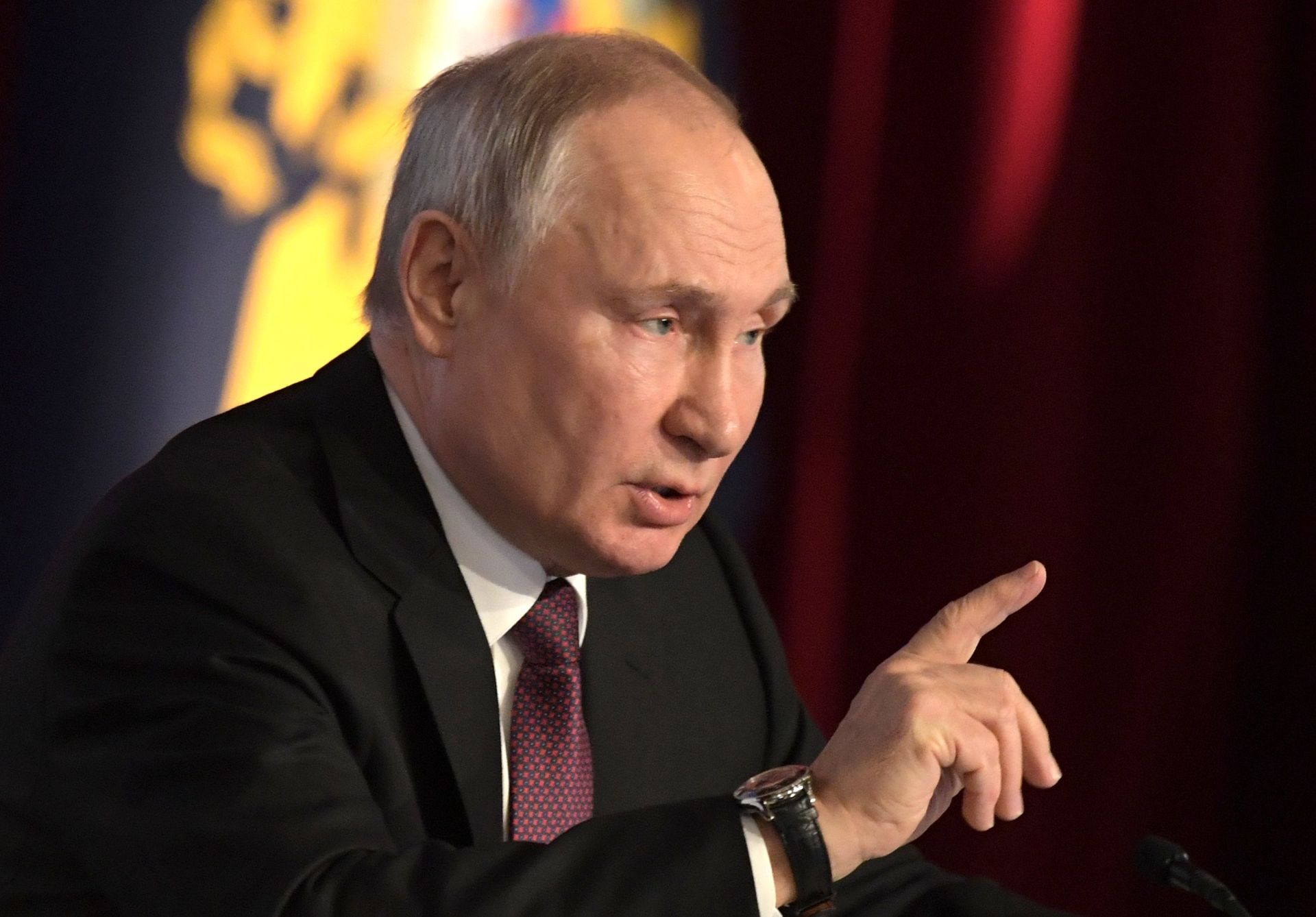 Президент РФ В. Путин принял участие в ежегодном расширенном заседании коллегии МВД России - ПРАЙМ, 1920, 04.04.2023