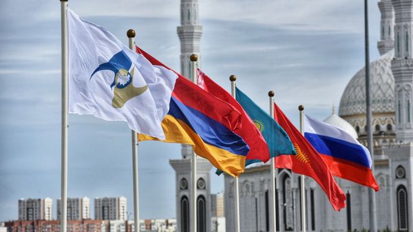 Президент РФ В. Путин принимает участие в заседании Высшего Евразийского экономического совета