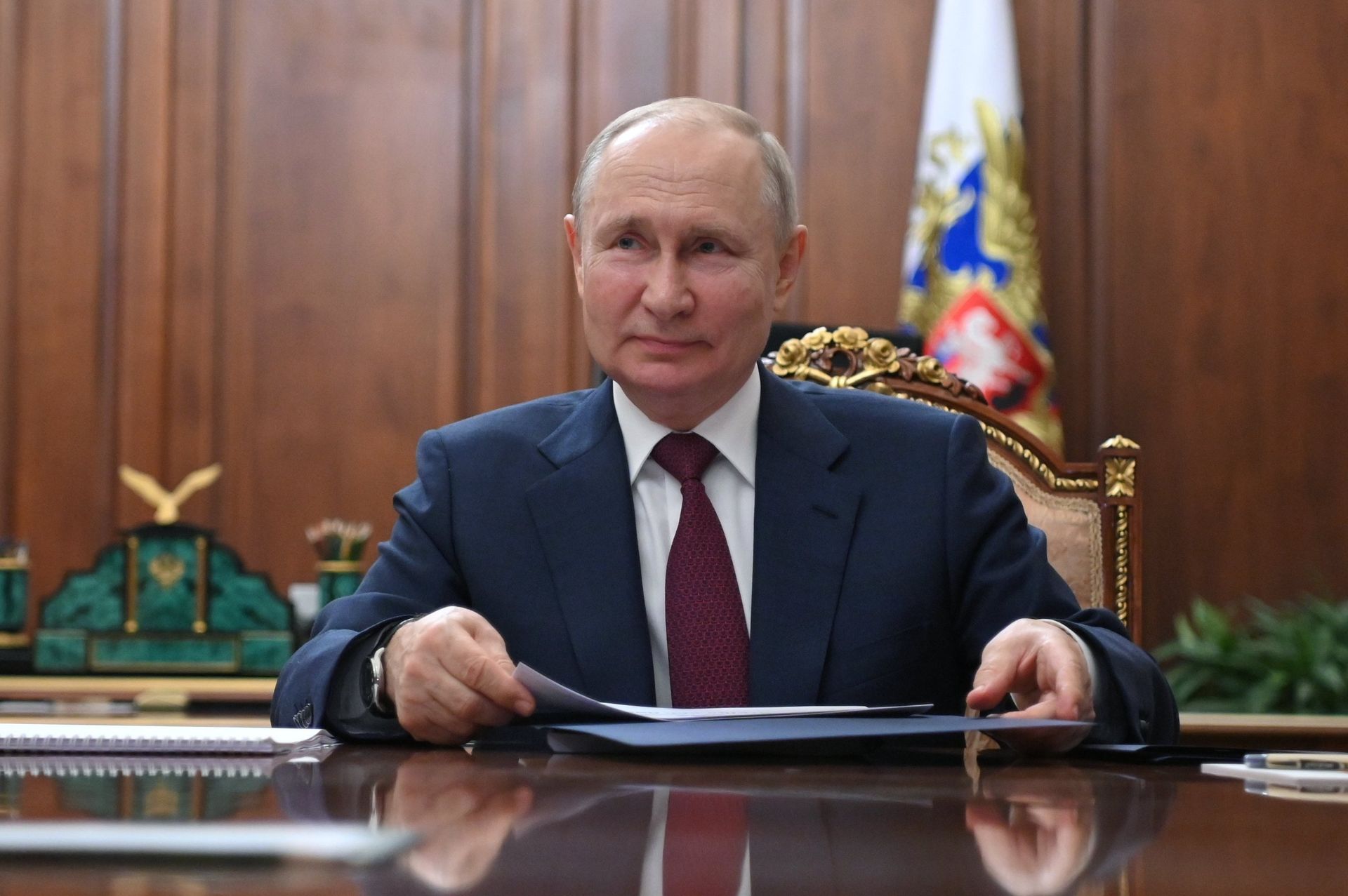 Президент РФ В. Путин провел встречу с премьер-министром РФ М. Мишустиным - ПРАЙМ, 1920, 19.07.2023