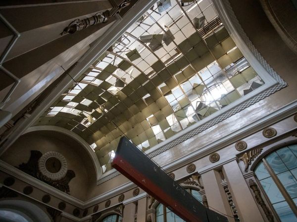 Последствия атаки украинского беспилотника на ж/д вокзал в Курске, 20 августа 2023 года