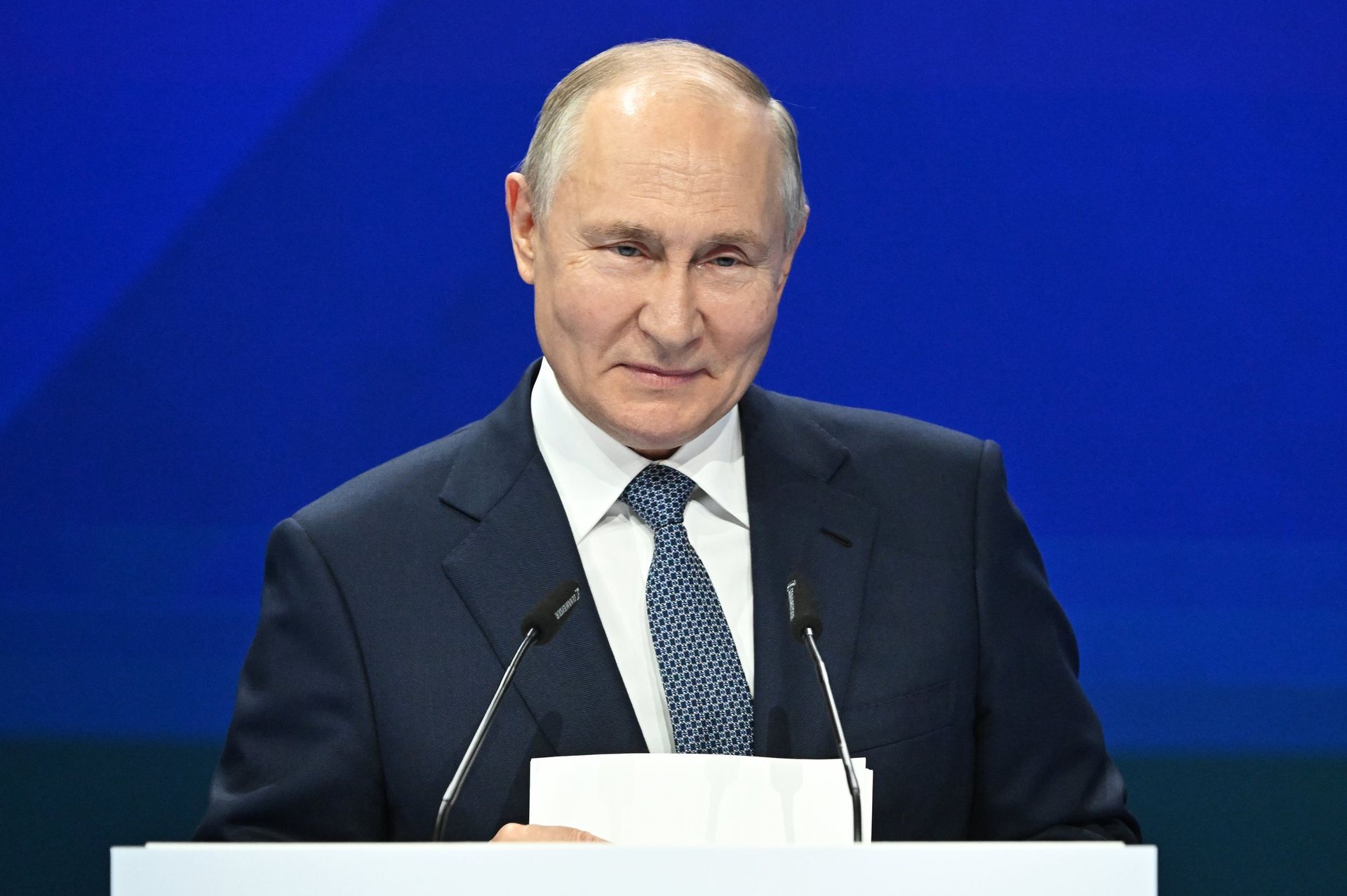 Президент РФ Владимир Путин выступает на финальном этапе III Международной Олимпиады по финансовой безопасности - ПРАЙМ, 1920, 06.10.2023