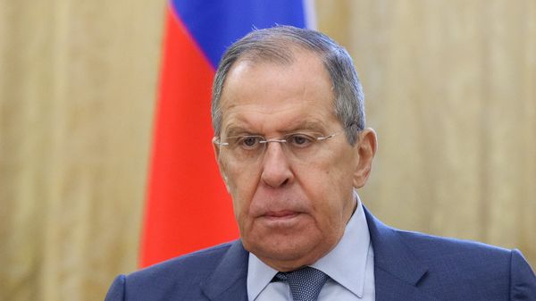 Встреча глав МИД РФ и Ирака С. Лаврова и Ф. М. Хусейна