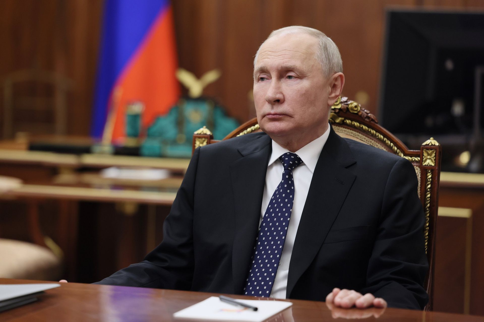 Президент РФ В. Путин провел встречу с первым вице-премьером А. Белоусовым - ПРАЙМ, 1920, 17.11.2023