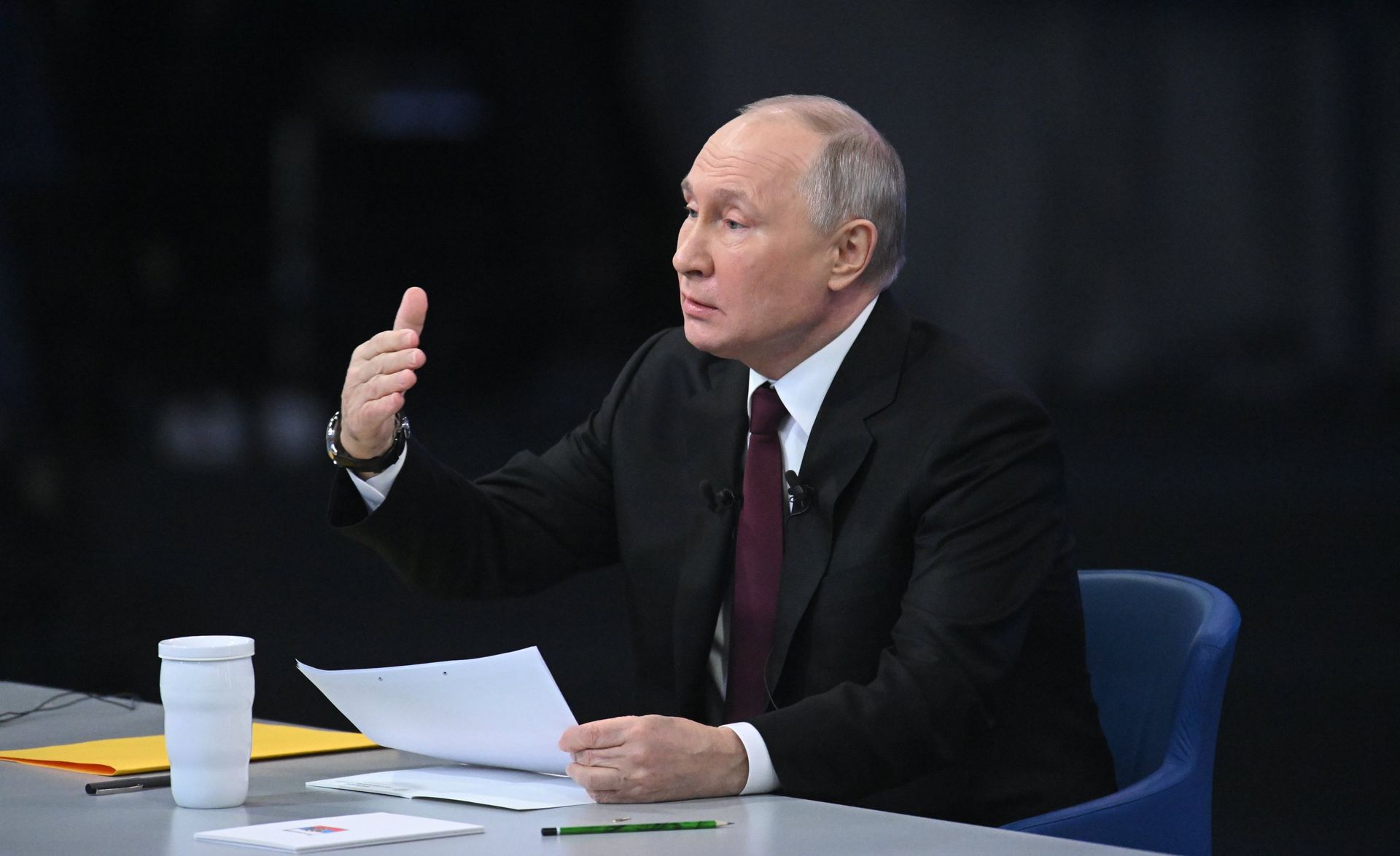 Прямая линия и большая пресс-конференция президента РФ В. Путина - ПРАЙМ, 1920, 14.12.2023