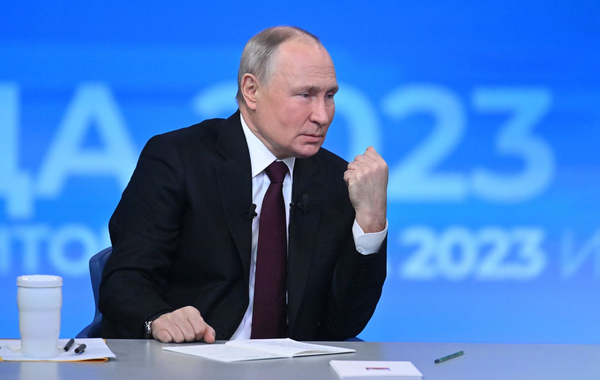 Прямая линия и большая пресс-конференция президента РФ В. Путина - ПРАЙМ, 1920, 15.12.2023